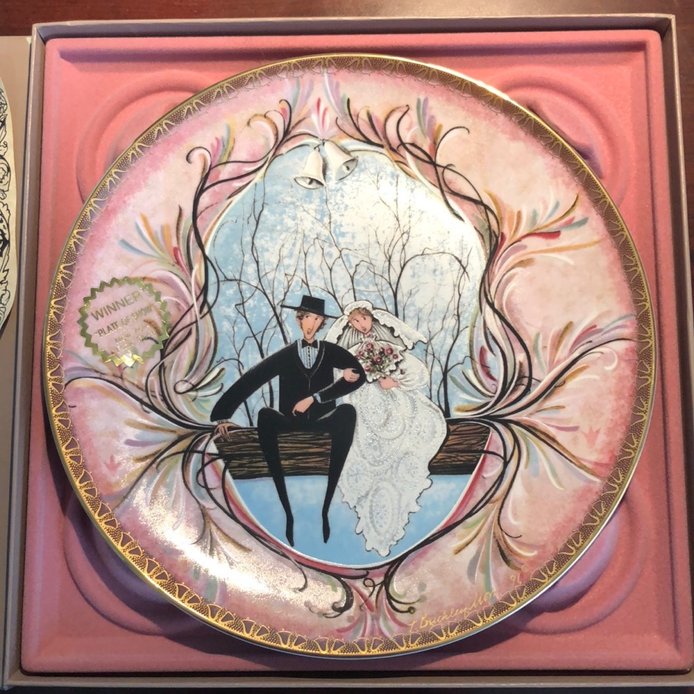P Buckley Moss 1991 Wedding plate - Anna Perenna.